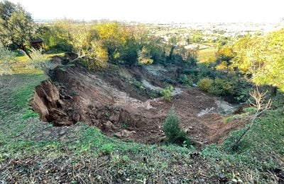 La frana che ha colpito il vigneto storico Ronco della Chiesa