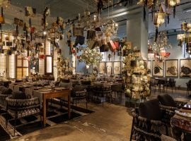 La sala del Temporary Restaurant Famiglia Rana Marras