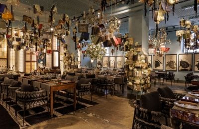 La sala del Temporary Restaurant Famiglia Rana Marras