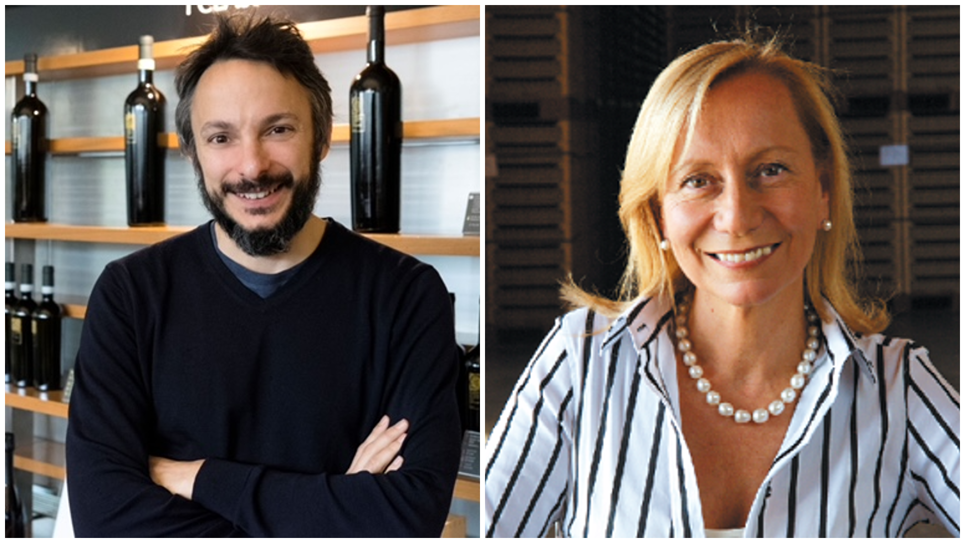 Da sinistra il nuovo presidente del consiglio di amministrazione di Iswa, e la presidente uscente Marilisa Allegrini