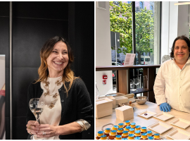 Da sinistra Laura Mayr, general manager di Ruggeri, e il maestro pasti