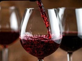 Bicchiere di vino rosso