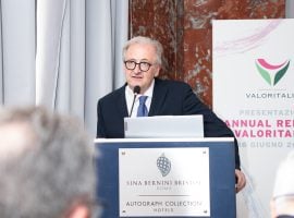 Francesco Liantonio in un momento dell’incontro a Roma in cui è stato presentato il report di Valoritalia