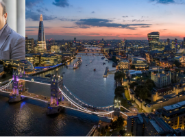 Veduta di Londra e Bongarrà nel riquadro