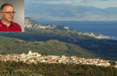 Veduta di Piedimonte e il sindaco Puglisi nel riquadro