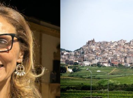 Giovanna Casà e una veduta di Sambuca