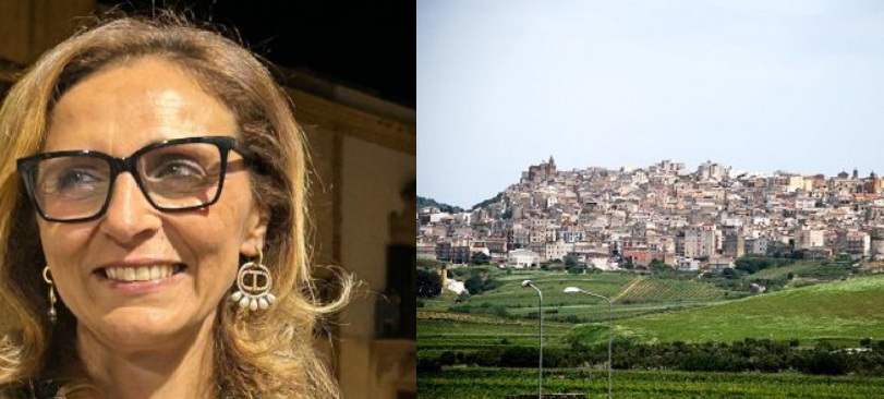 Giovanna Casà e una veduta di Sambuca