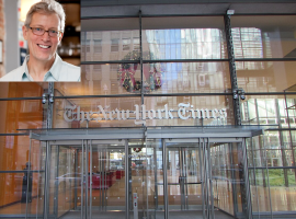 L’ingresso del New York Times e Eric Asimov nel riquadro