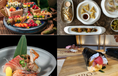 Mappa del sushi a Milano, collage coi 4 locali