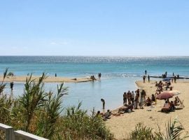Uno scorcio di Manduria, il fiume Chidro. La foce coi bagnanti
