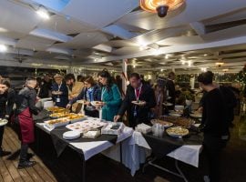 Un momento della cena dell’edizione zero di Logos lo scorso novembre