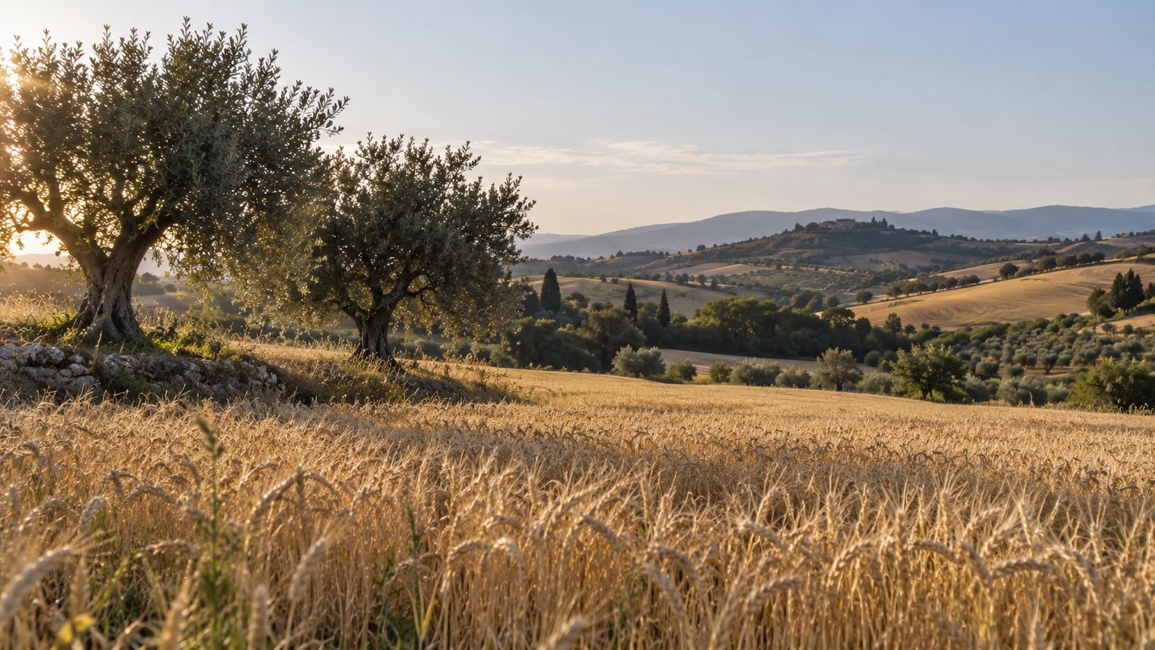 Frumento e ulivi nell’agricoltura italiana