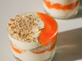 Birra e tortino di cachi