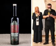 Bottiglia di Vermouth e David Arona durante la premiazione