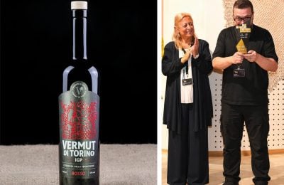 Bottiglia di Vermouth e David Arona durante la premiazione