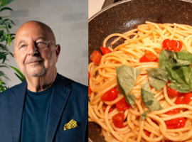 Marino Niola e un piatto di pasta
