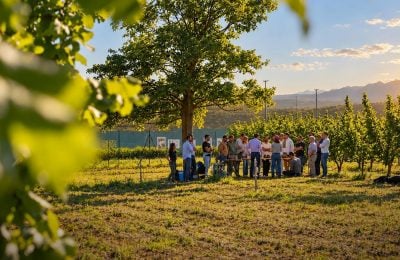 Formazione in un campo di nocciole